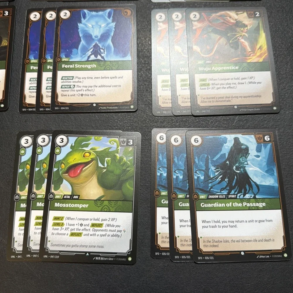 Riftbound Green Playset Lot 48 Cards Total Calm Rune UNL & SFD